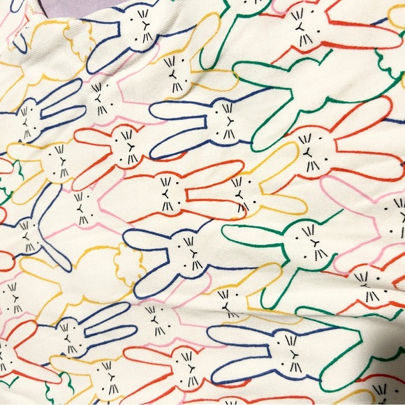 Hanna Andersson Multi Colored Bunnies Pajama Set - Shorts (8Y) - Picture 3 of 5